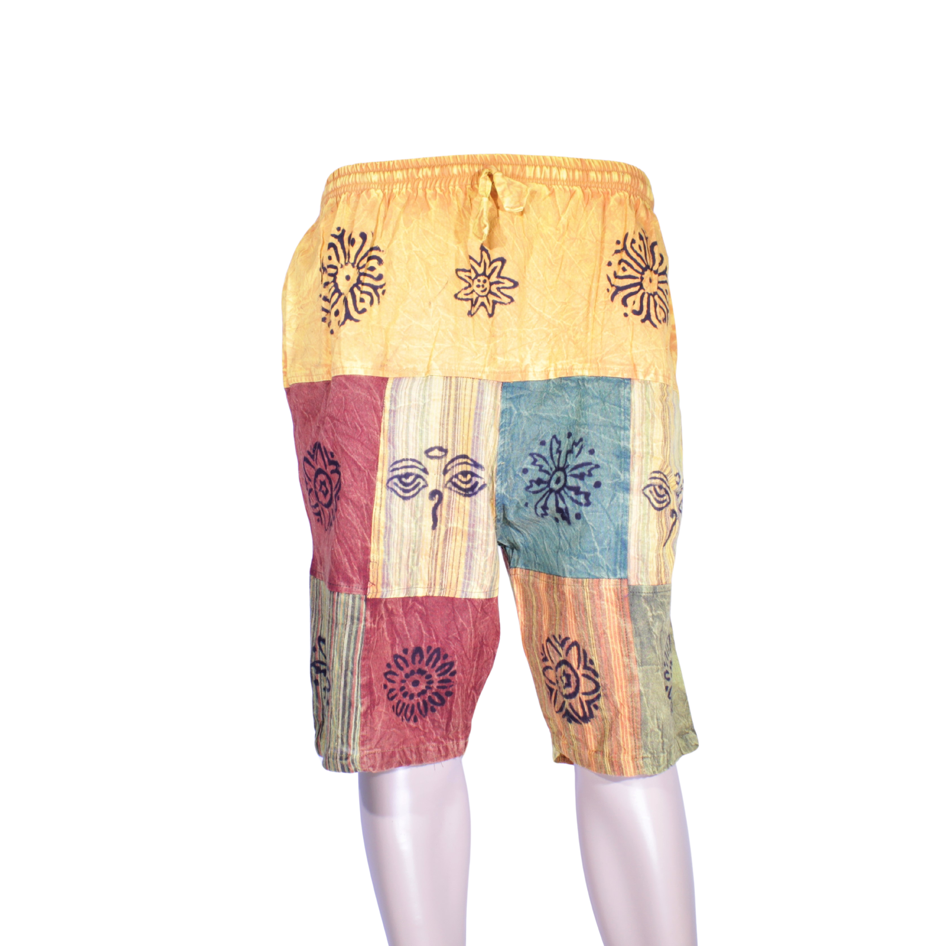 Patchwork Harem Shorts Flower