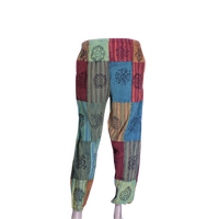 patchwork harem pants