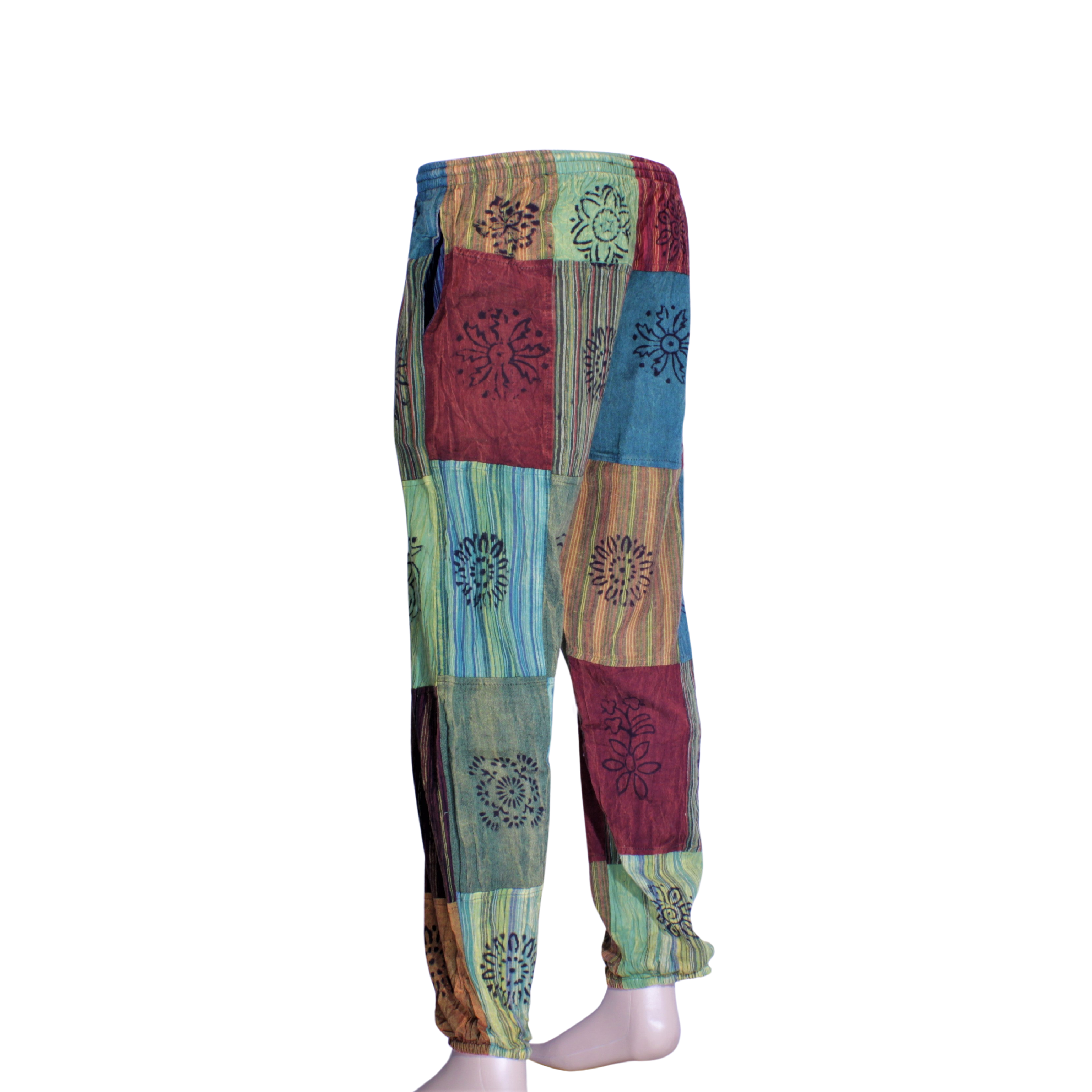 patchwork harem pants