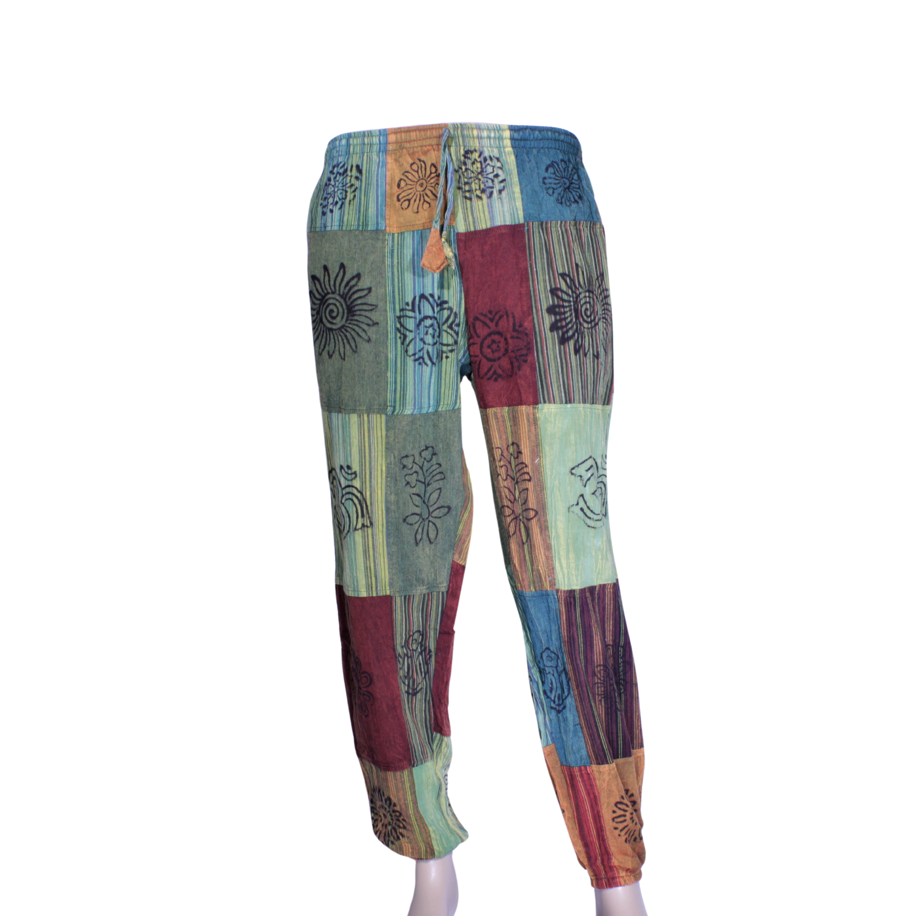 patchwork harem pants