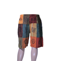 patchwork harem shorts