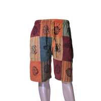 patchwork harem shorts