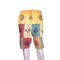 patchwork harem shorts