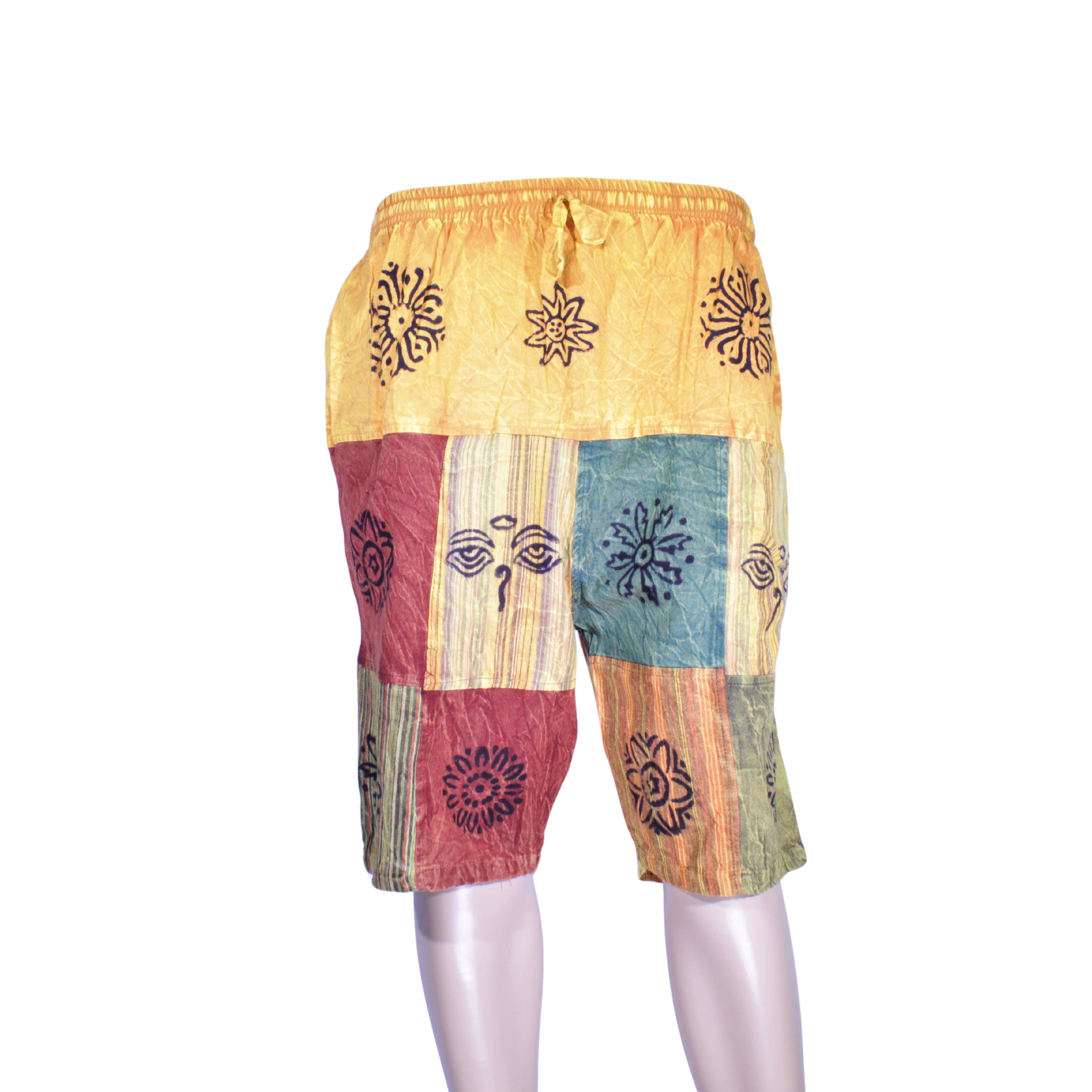 Patchwork Harem Shorts Flower2