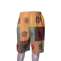 patchwork harem shorts