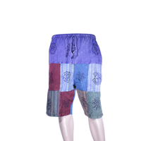 patchwork harem shorts