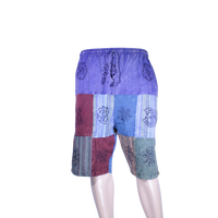 patchwork harem shorts