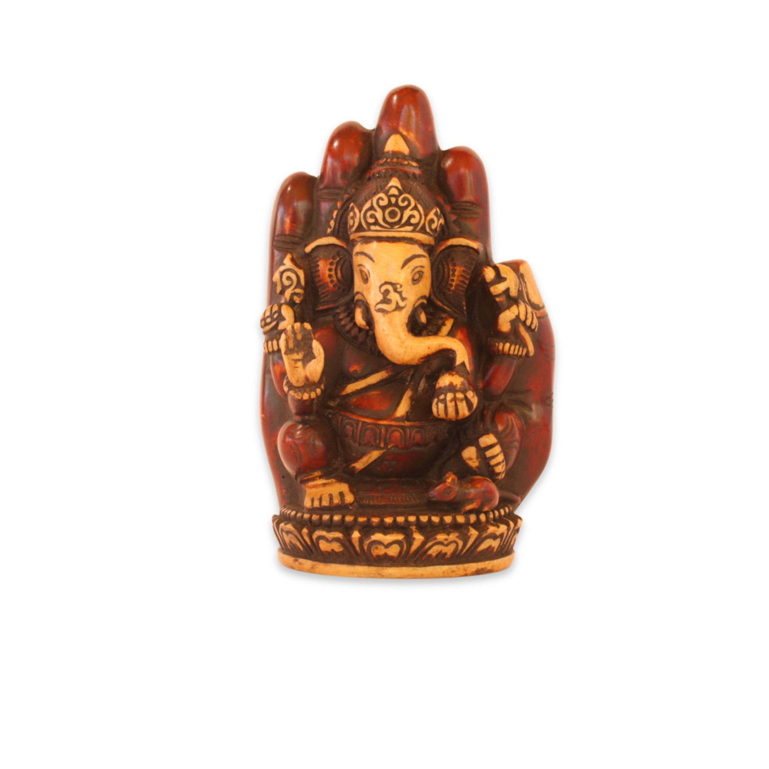 Resin Made Hand Palm Ganesh Statue