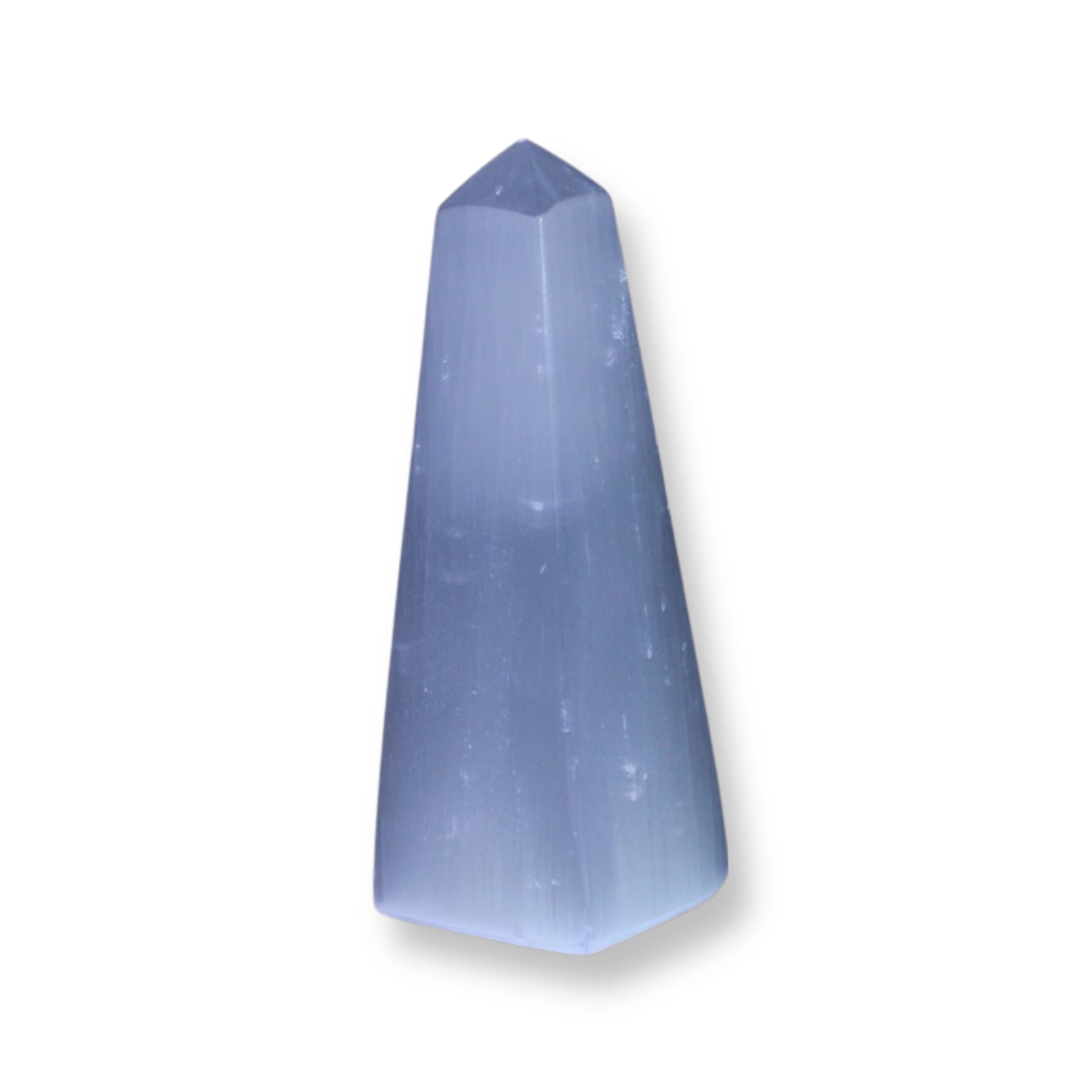 Natural Selenite Obelisk Tower Point Crystal