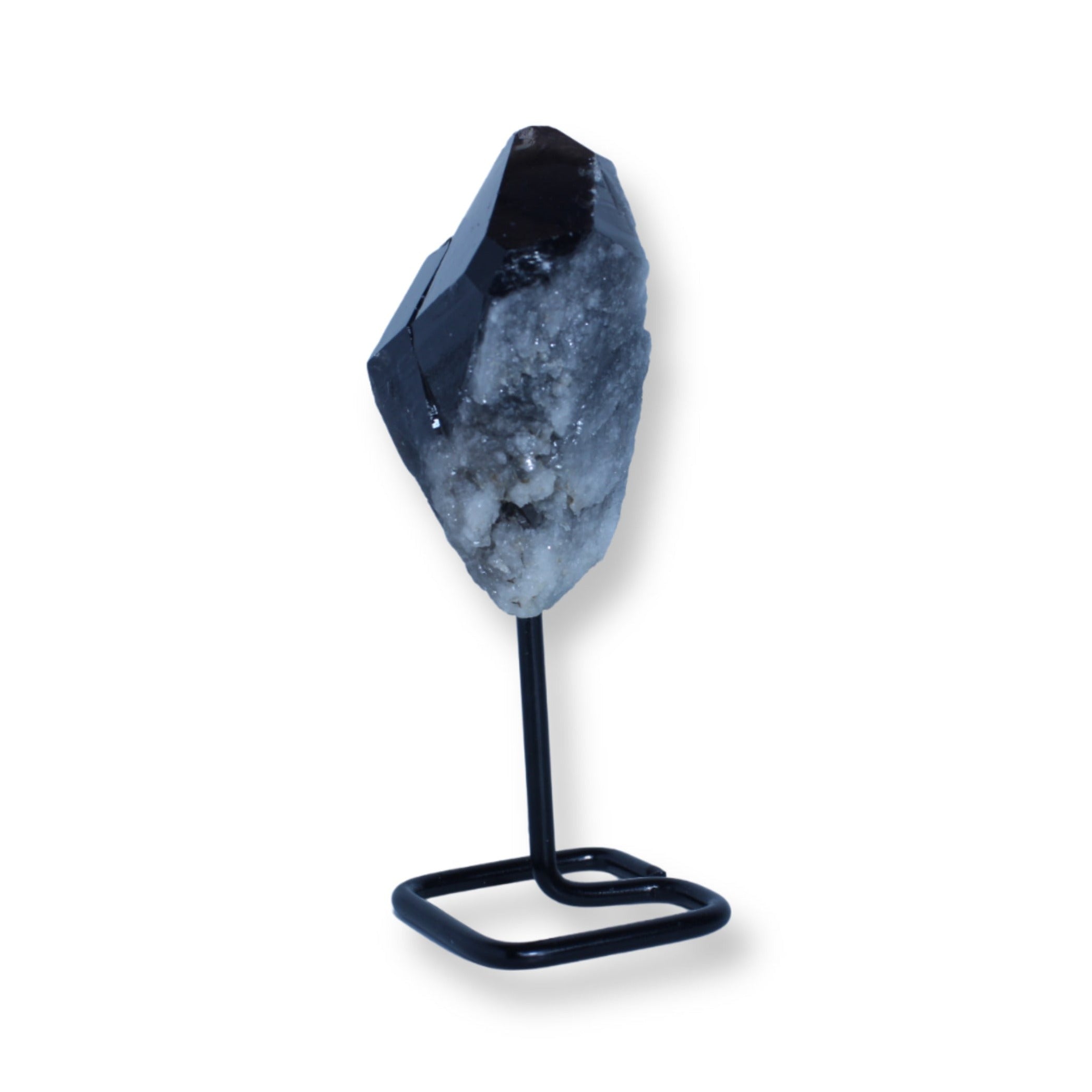 Raw Smoky Quartz with Metal Stand | SMQ1