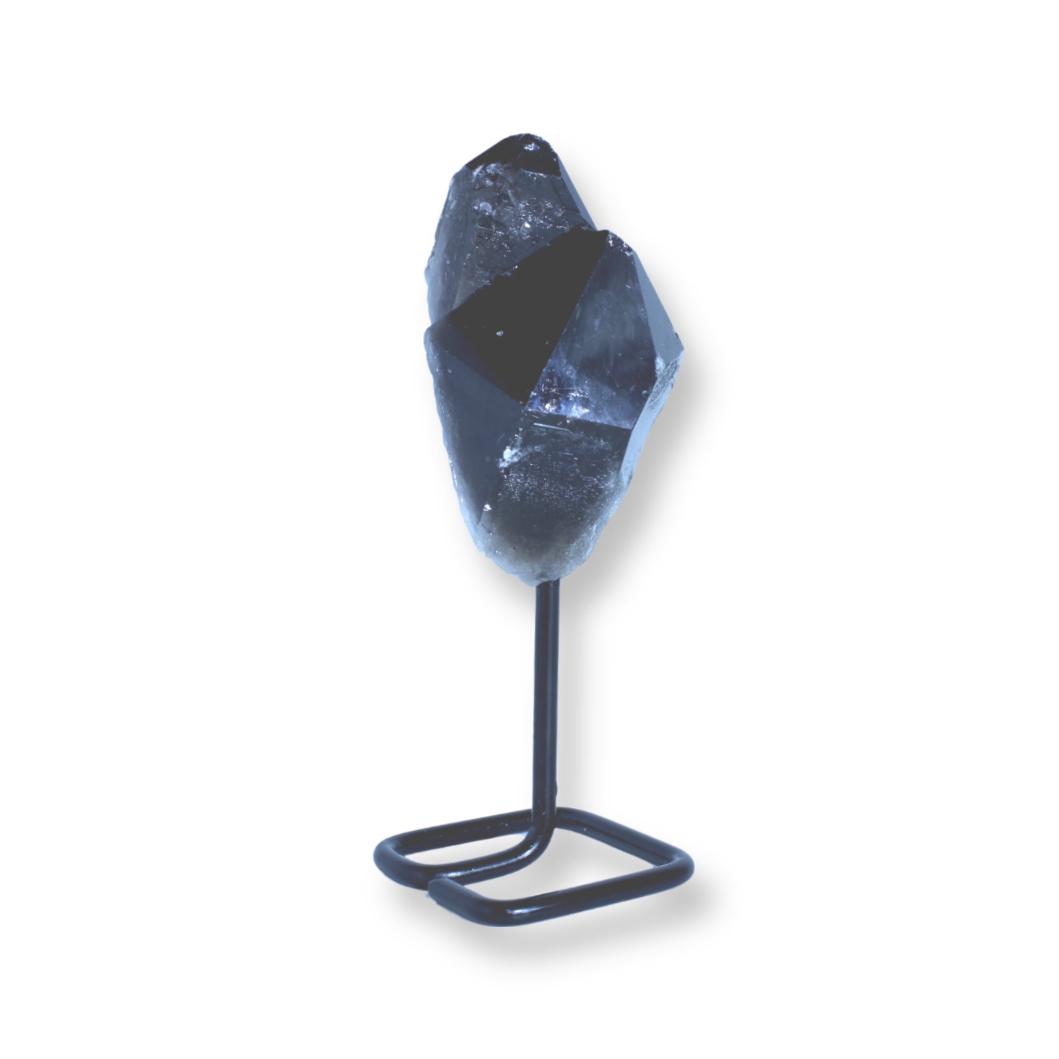 Raw Smoky Quartz with Metal Stand | SMQ1