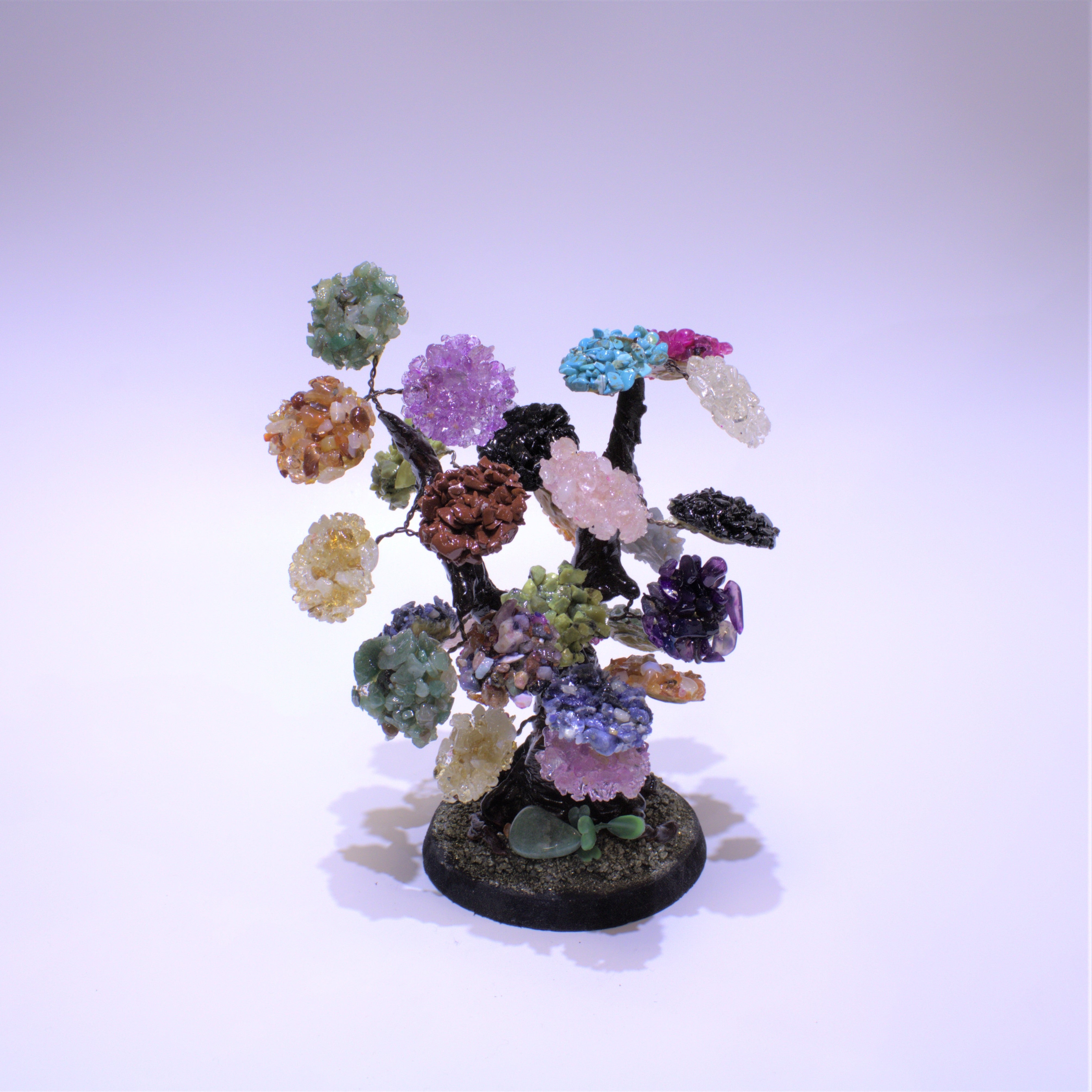 Multi Crystals Chakra Rainbow Bonsai Tree