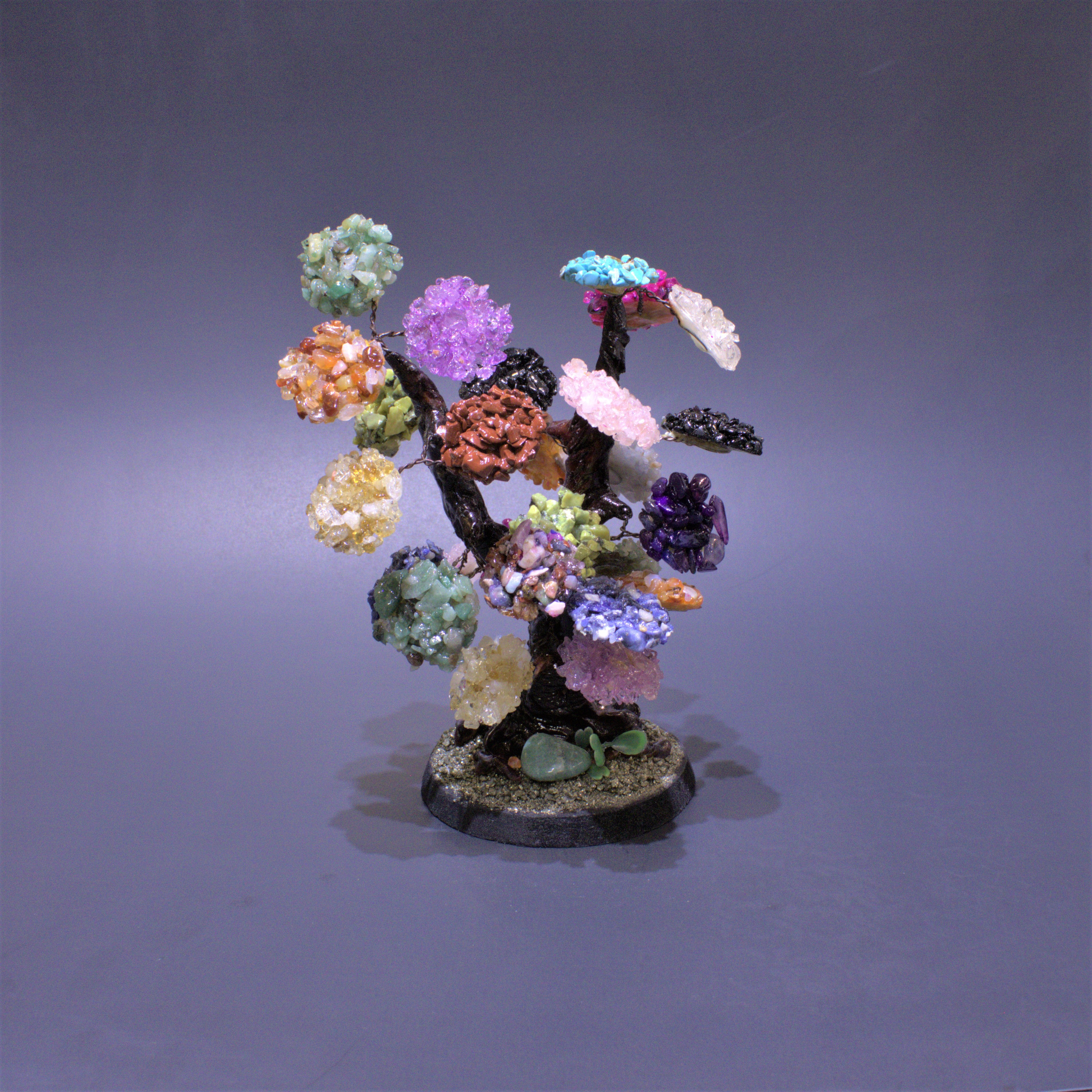 Multi Crystals Chakra Rainbow Bonsai Tree