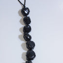 Black Obsidian Tumble Tassle Zoom View