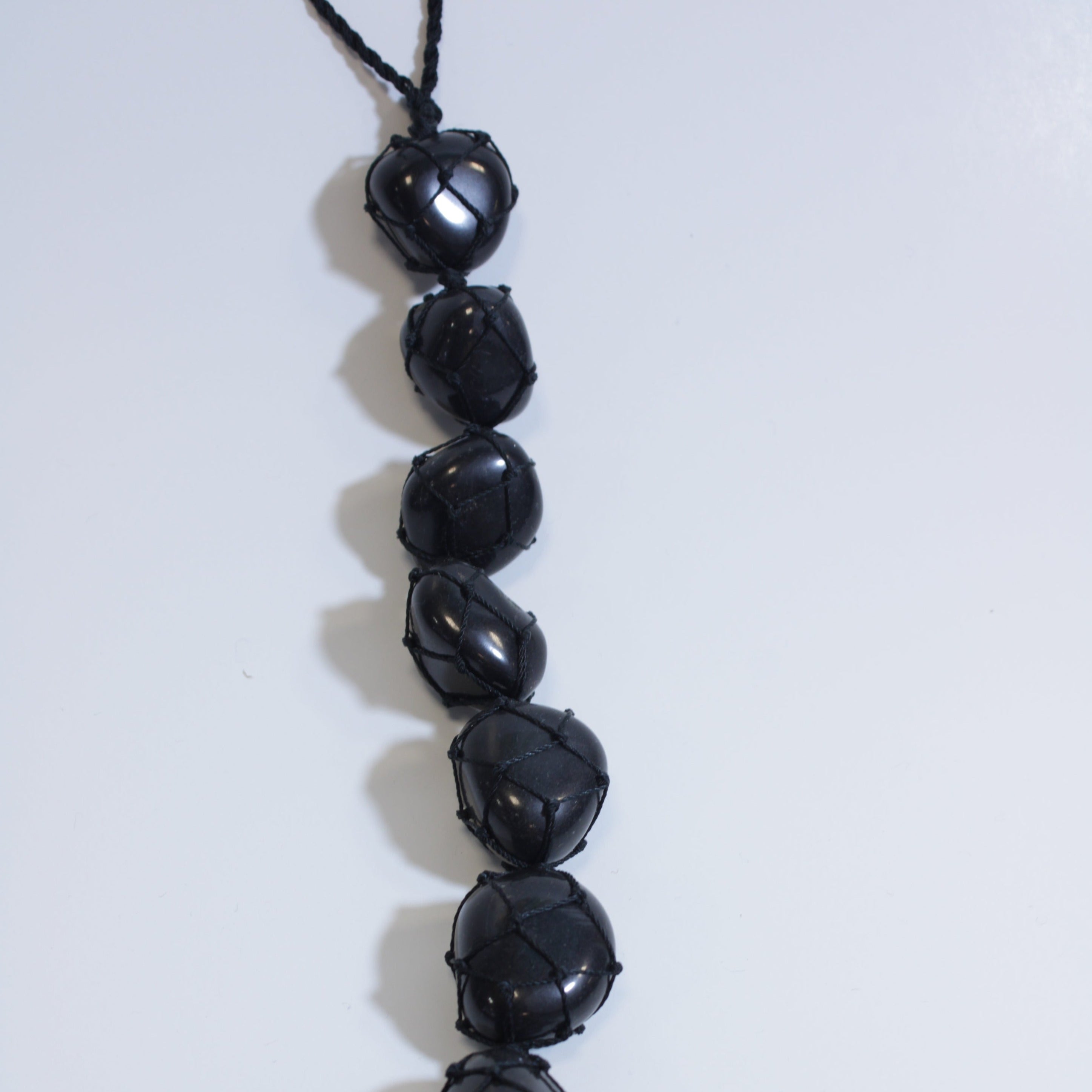 Black Obsidian Tumble Tassel