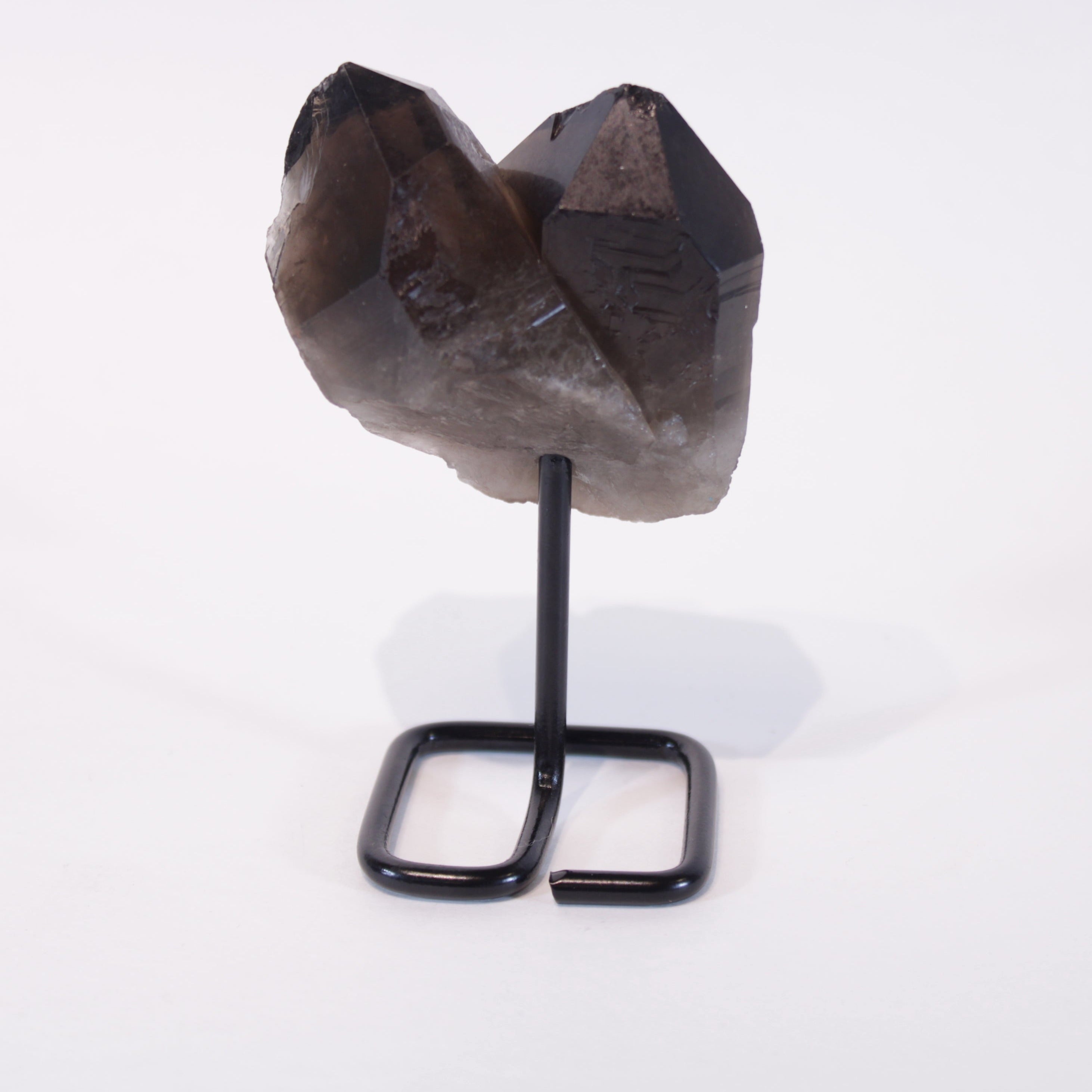 Raw Smoky Quartz with Metal Stand | SMQ4