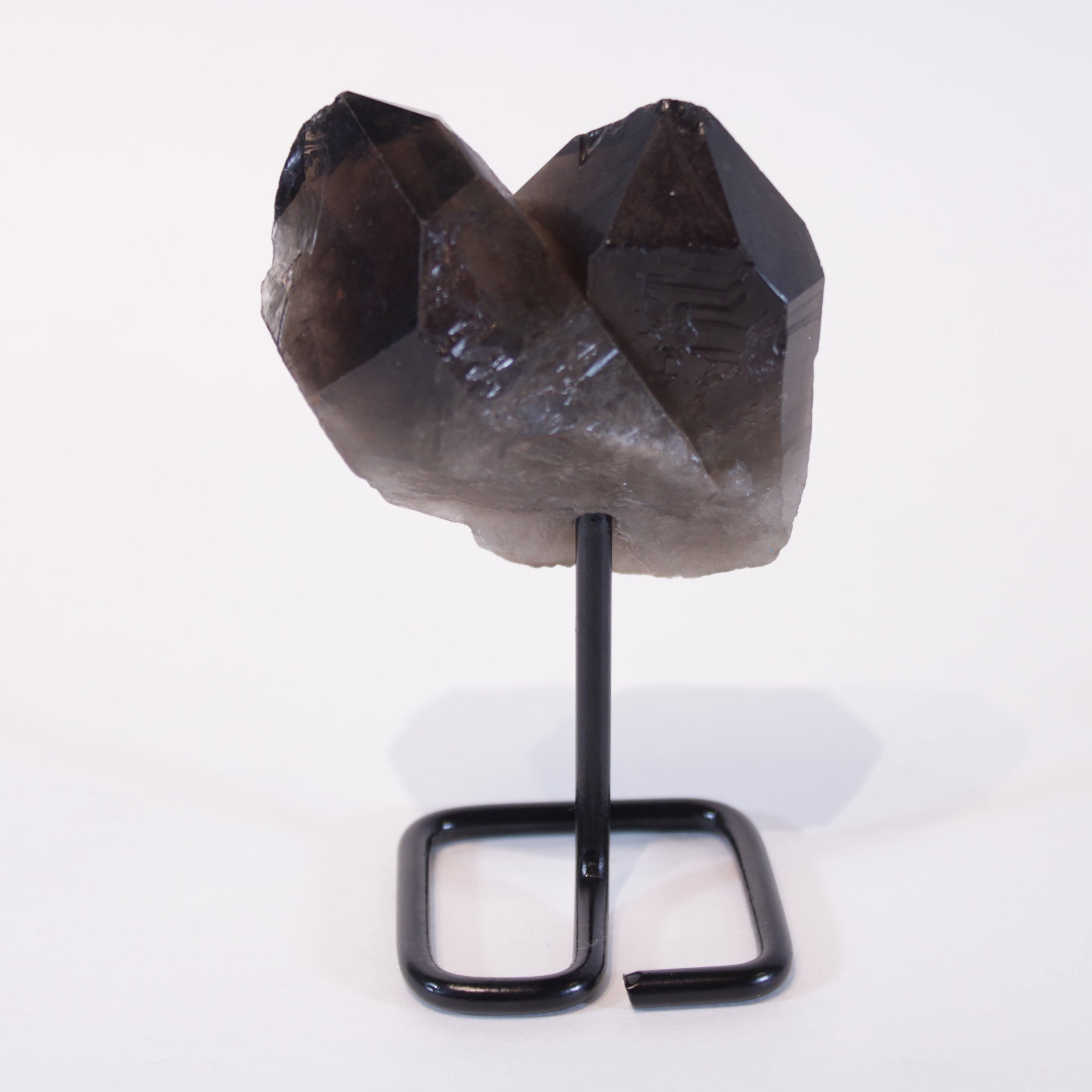 Raw Smoky Quartz with Metal Stand | SMQ4