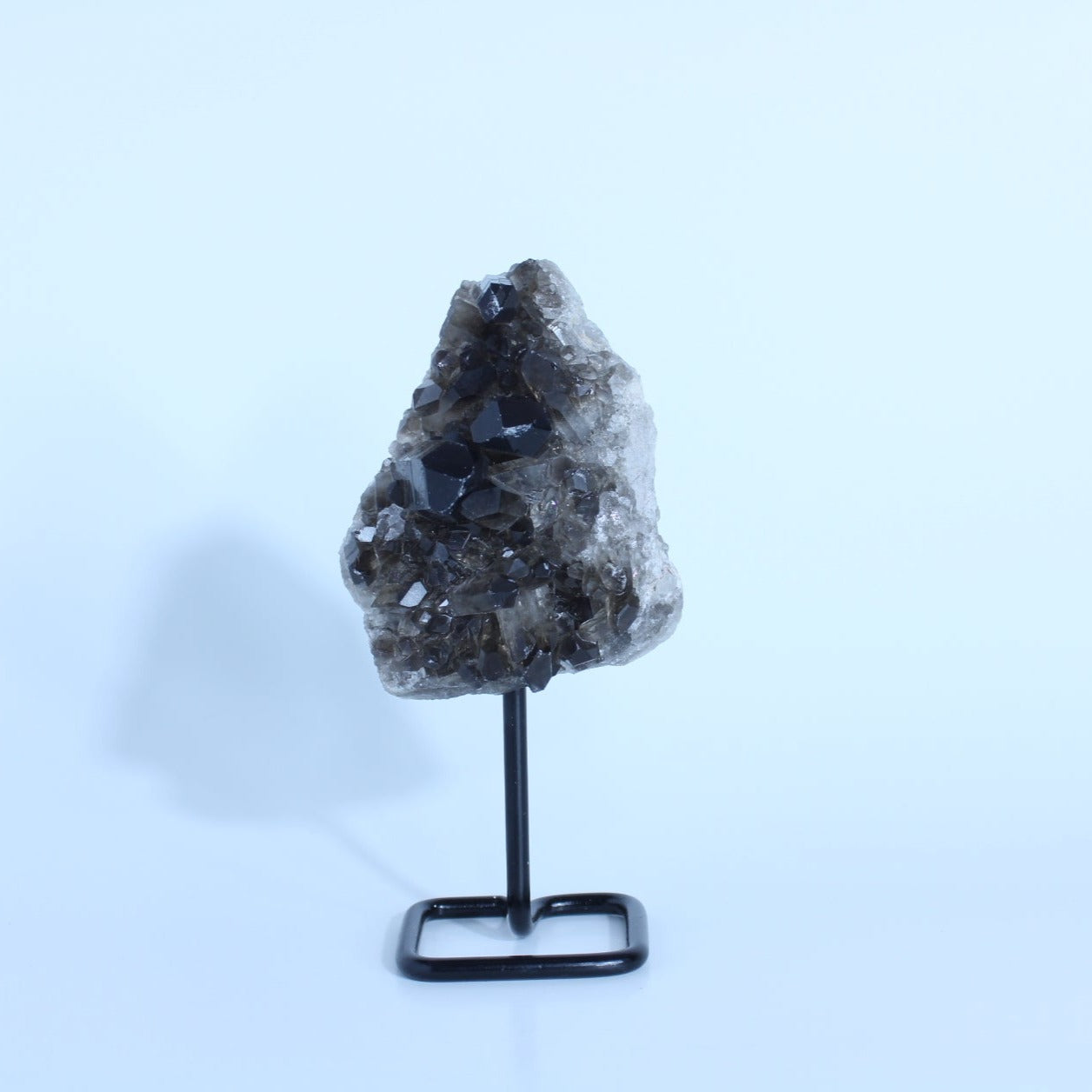 Raw Smoky Quartz with Metal Stand | SMQ2