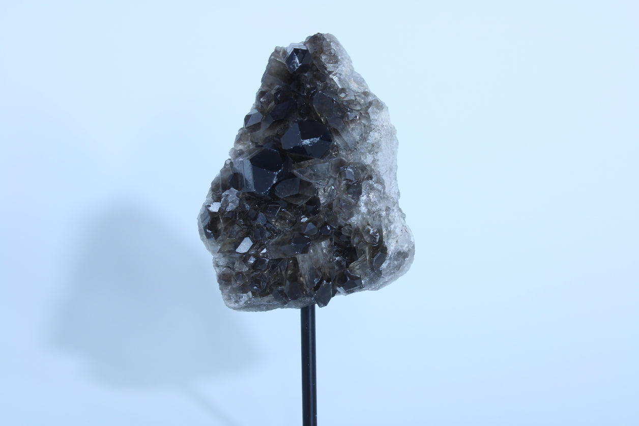 Raw Smoky Quartz with Metal Stand | SMQ2