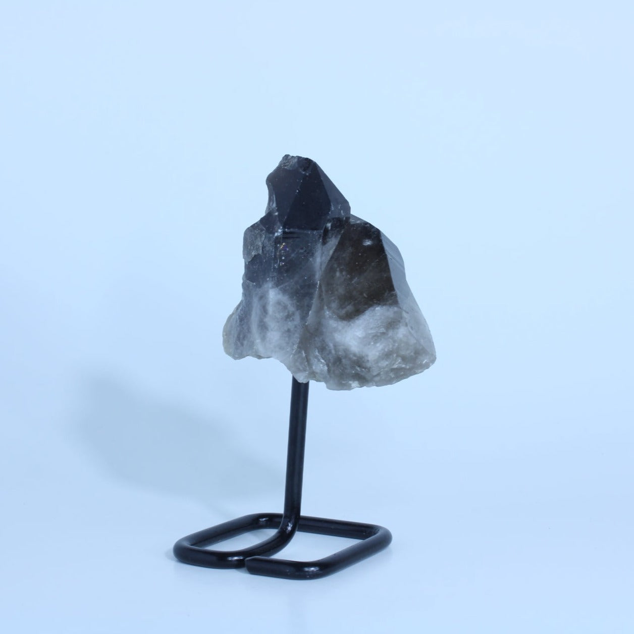 Raw Smoky Quartz with Metal Stand