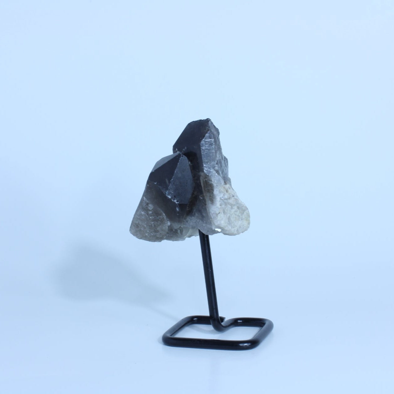 Raw Smoky Quartz with Metal Stand | SMQ3