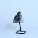 Raw Smoky Quartz with Metal Stand