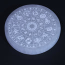 Selenite Zodiac Plate - KalaVibes